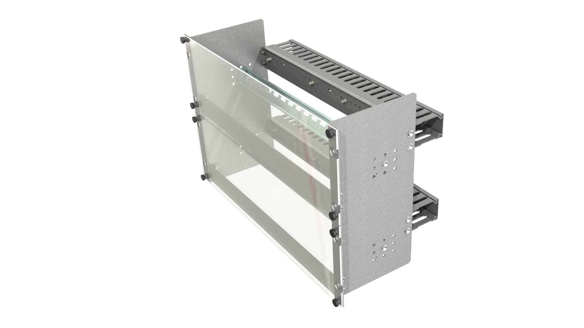 Test link rack. 2 Din rail 7RU