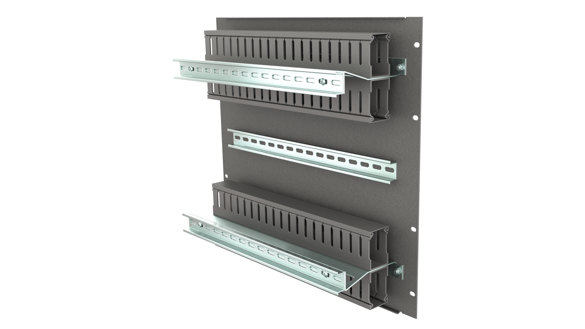 Blank plate with Din/Duct