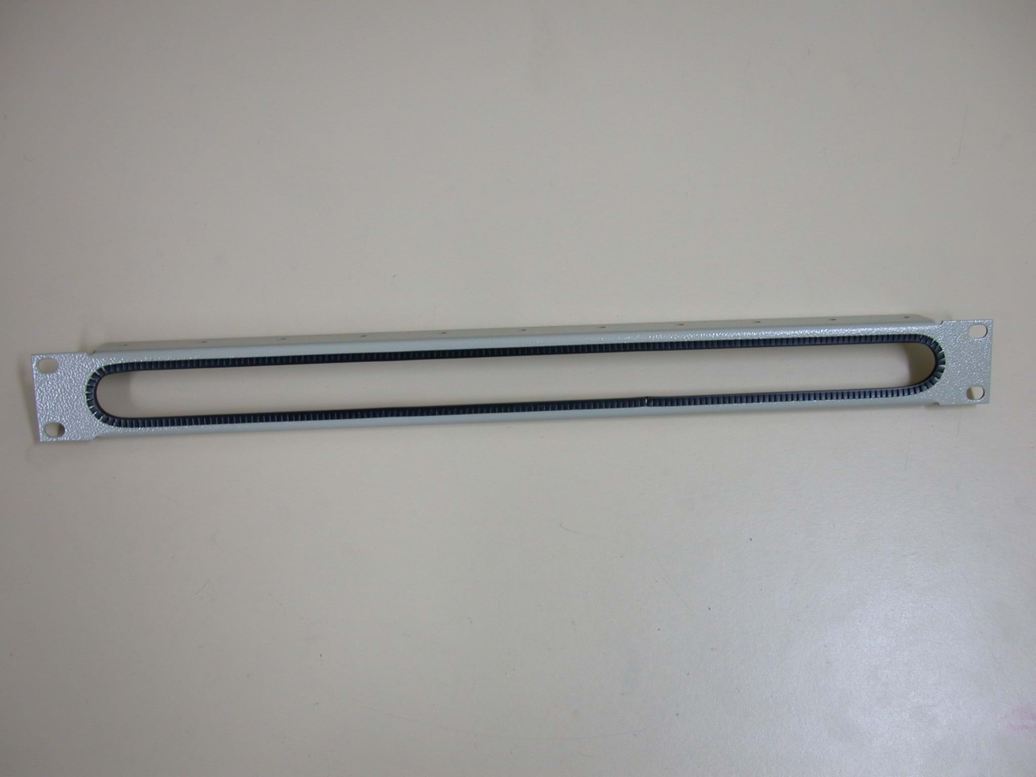 Cable access plate. Idea for use with routers and patch panels