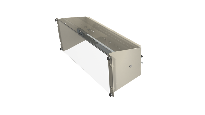 MCB Subrack, MCB Rack with Rear DIN Rail, 19 Inch, 4RU